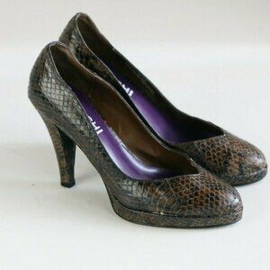 Falchi By Carlos Falchi Real Snakeskin Heels